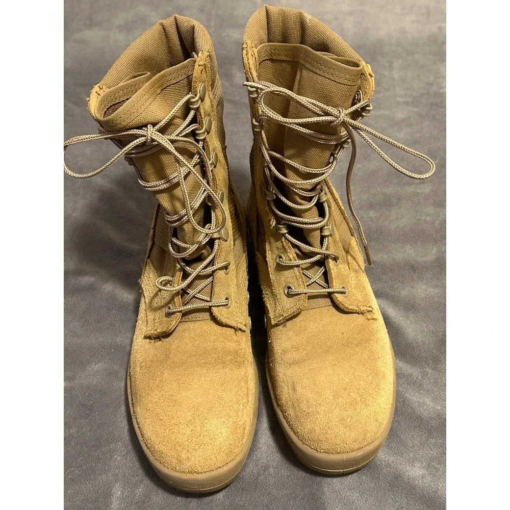 McRae Footwear Coyote Tan Suede Canvas Combat Tactical Boots 4W Womens